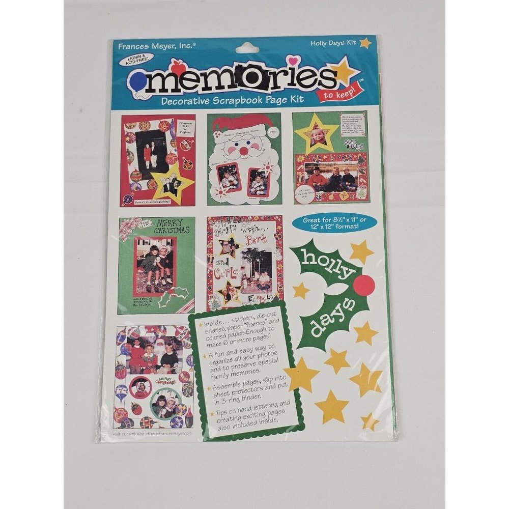 NEW Frances Meyer Memories Holly Days Scrapbook Page Kit 5020-001 SEALED